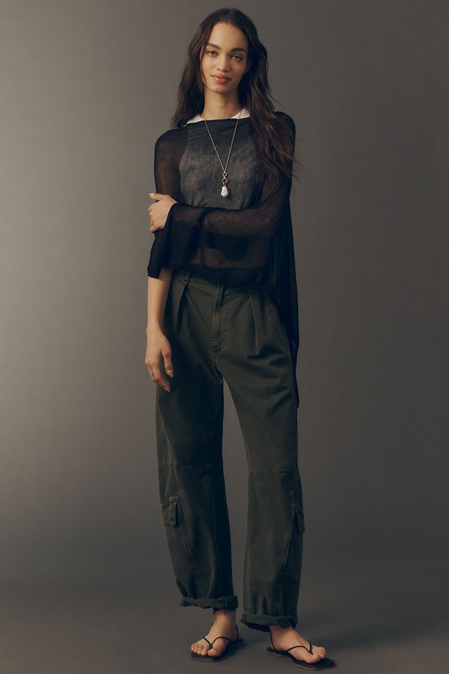 By Anthropologie Sheer Knit Poncho #2