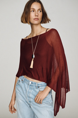 Sheer Knit Poncho