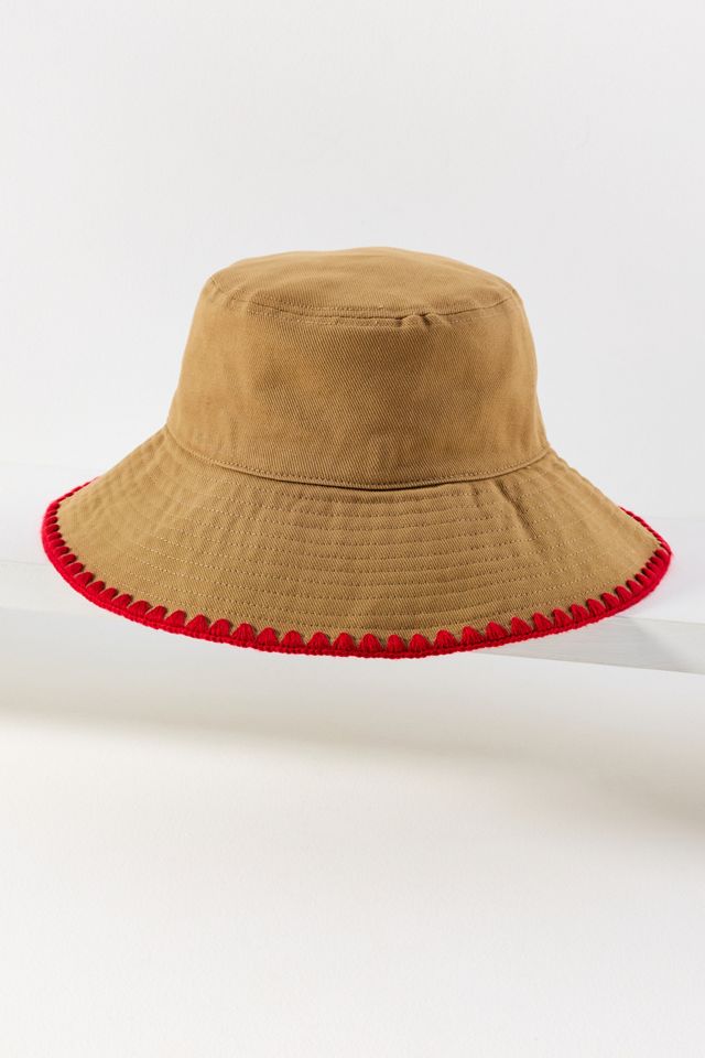 By Anthropologie Whipstitch Bucket Hat #1