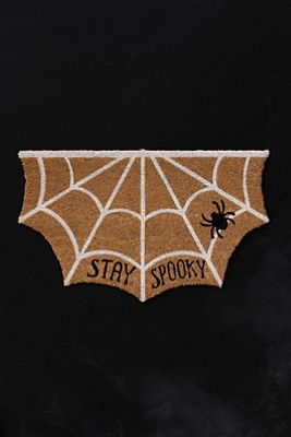 Spiderweb Shaped Coir Printed Doormat