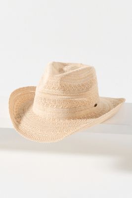 Tie-Dye Trimmed Straw Rancher | Anthropologie display picture 3