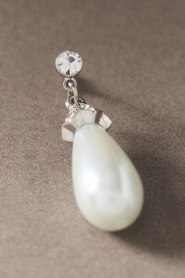 By Anthropologie Vintage Pearl Drop Earrings #3