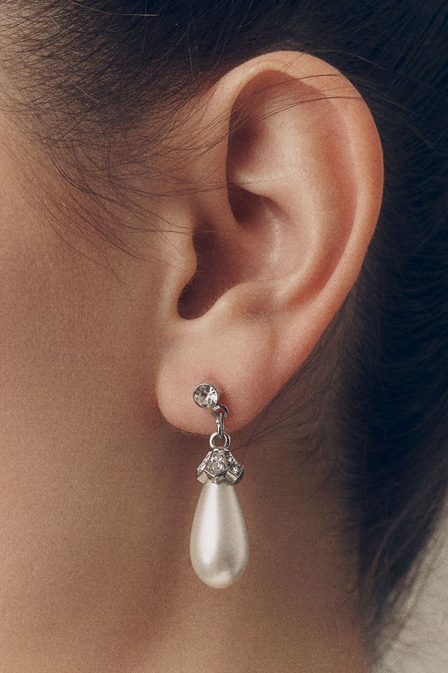 By Anthropologie Vintage Pearl Drop Earrings #1