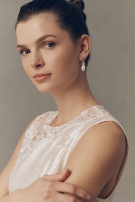 By Anthropologie Vintage Pearl Drop Earrings