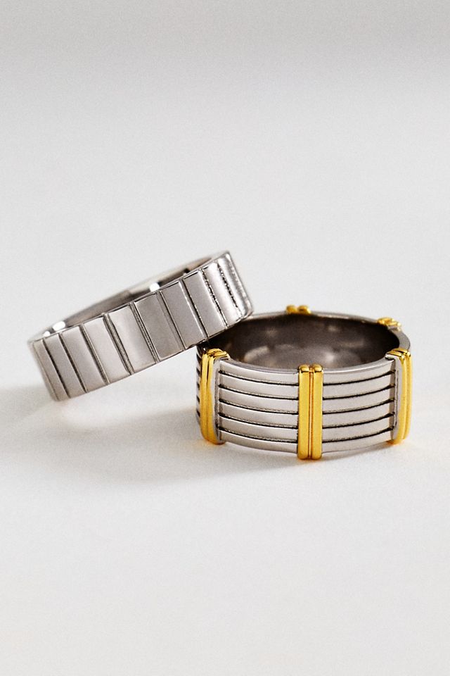 Luv Aj Luna Bezel Rings, Set of 2 #1
