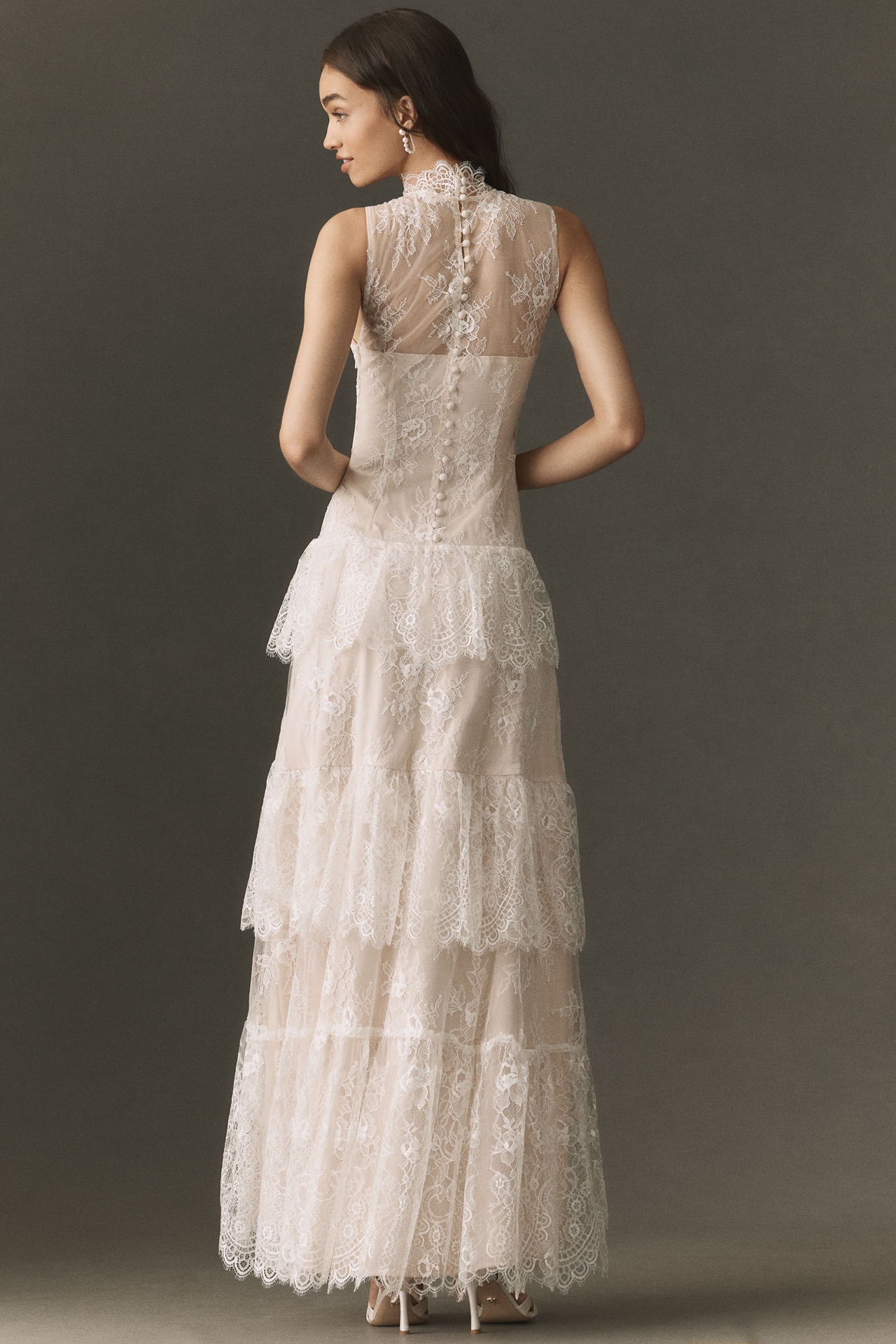 BHLDN Lace Tiered Maxi Dress