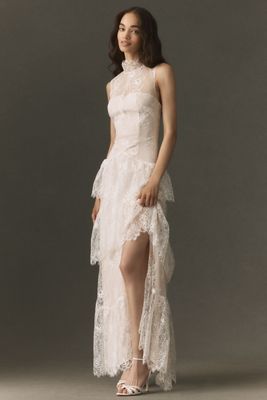 BHLDN Lace Tiered Maxi Dress