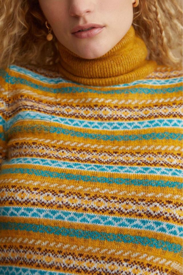 Maeve Fair Isle Turtleneck Sweater #2