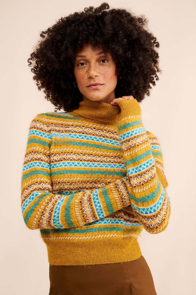 Maeve Fair Isle Turtleneck Sweater #4