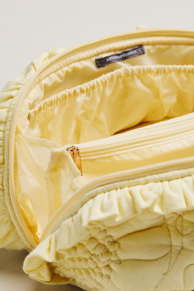 By Anthropologie Dahlia Quilted Ruffle-Trim Cosmetic Pouch #2