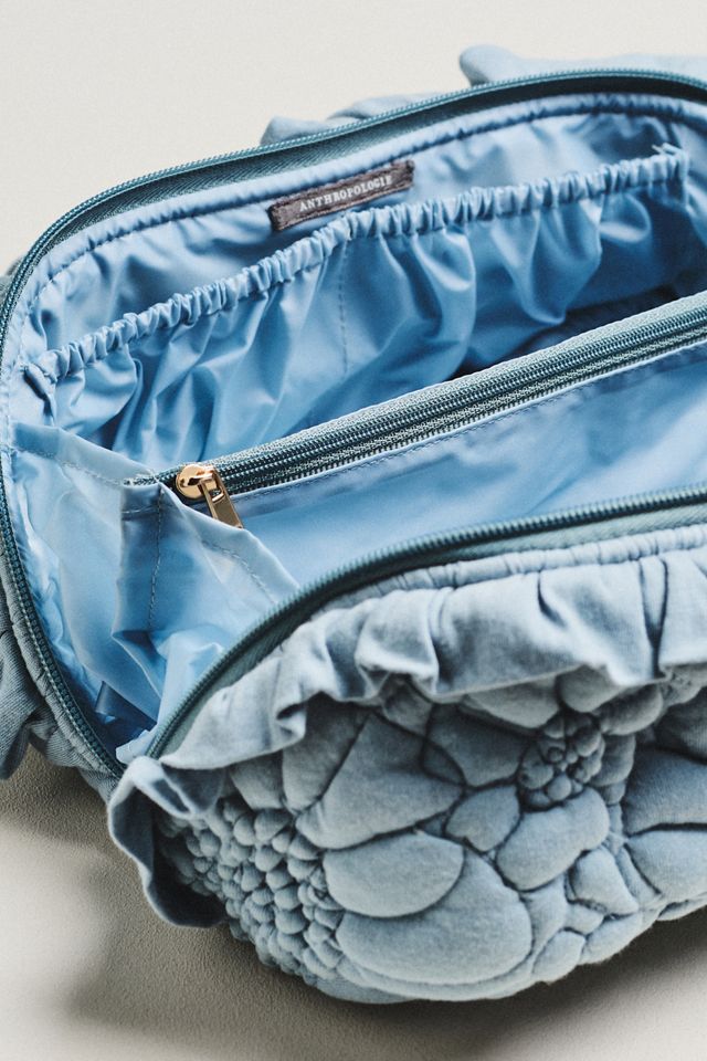 By Anthropologie Dahlia Quilted Ruffle-Trim Cosmetic Pouch #2