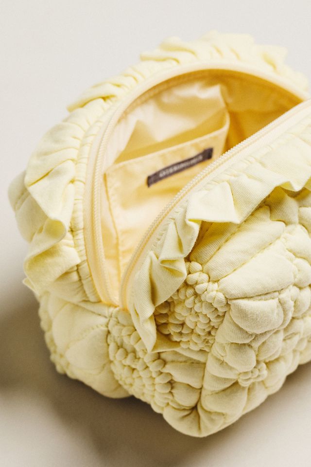 By Anthropologie Dahlia Quilted Cotton Travel Cosmetic Pouch #2