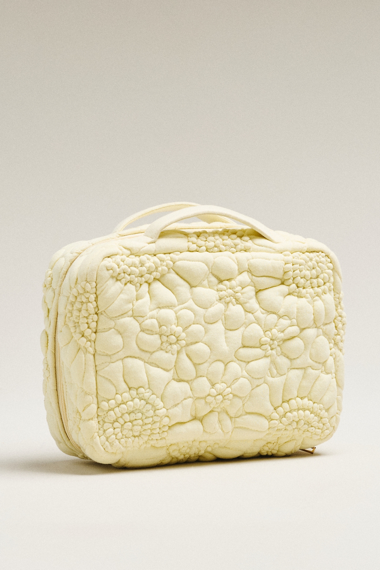 By Anthropologie Quilted Floral Hanging Cosmetic Bag