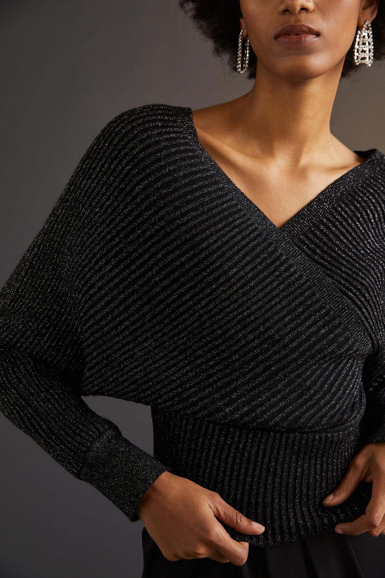 Shimmer Surplice Pullover