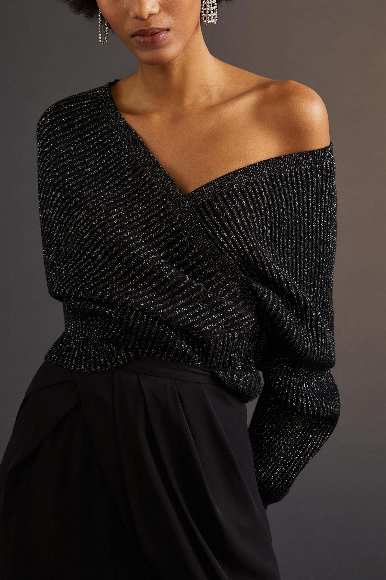 Shimmer Surplice Pullover