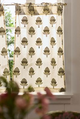 Cheyenne Cotton Jacquard Icon Cafe Curtains, Set of 2