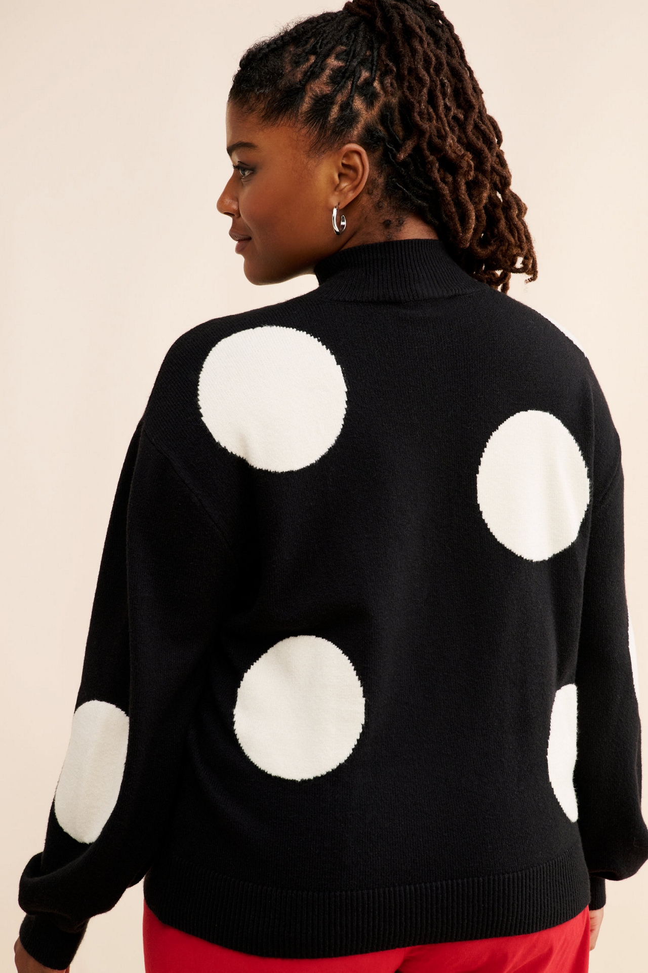 Eloquii Polka Dot Sweater