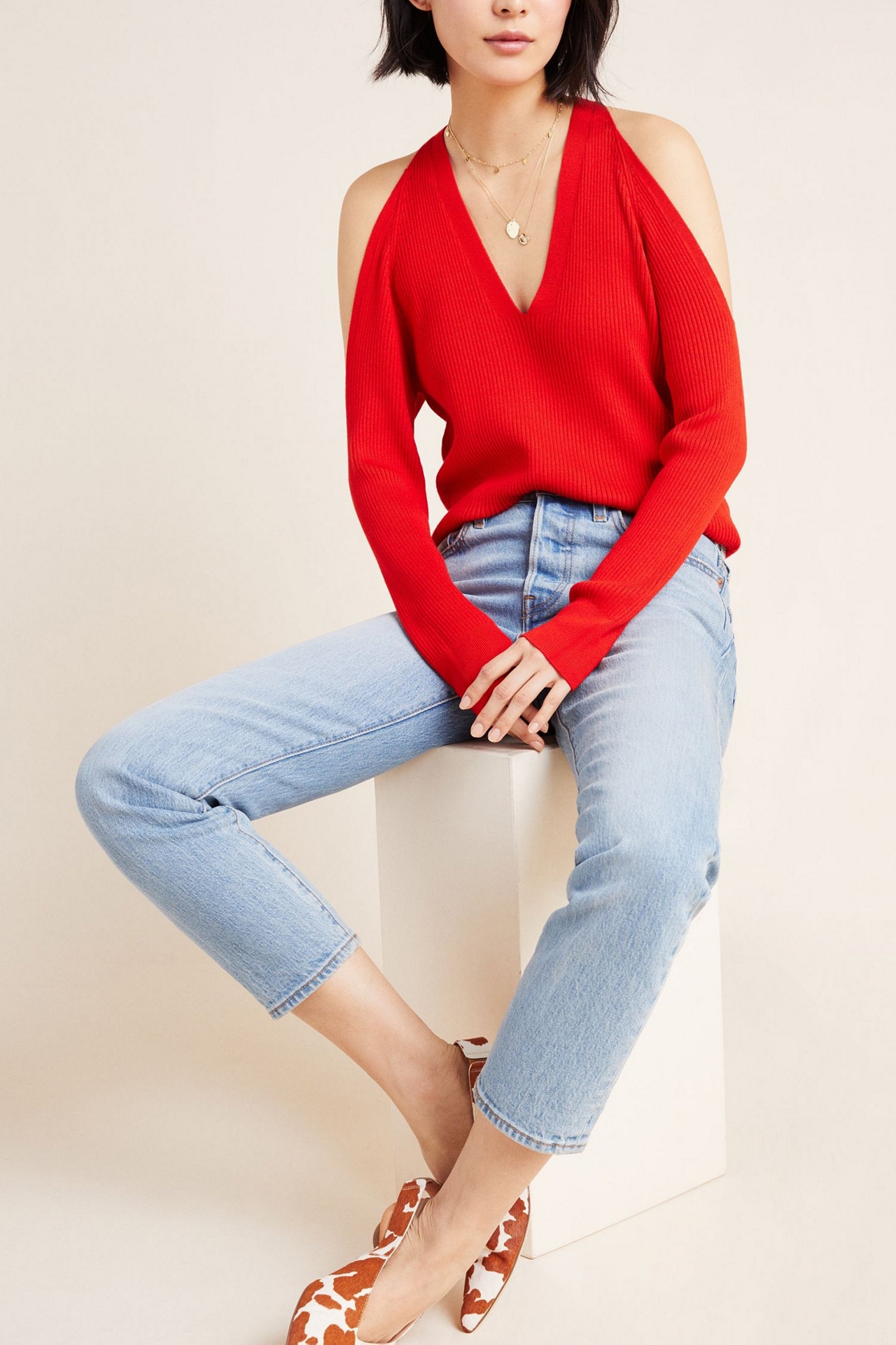Fontaine Open-Shoulder Sweater