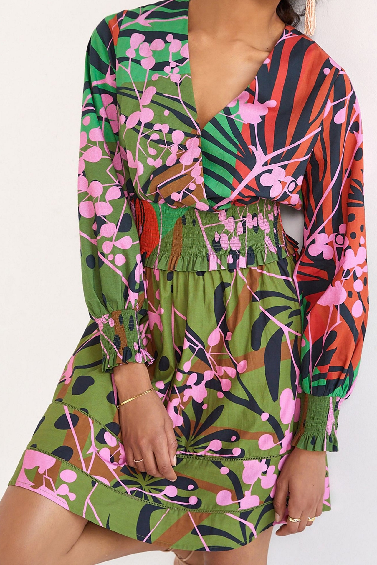 Roopa Pemmaraju Printed Surplice Top