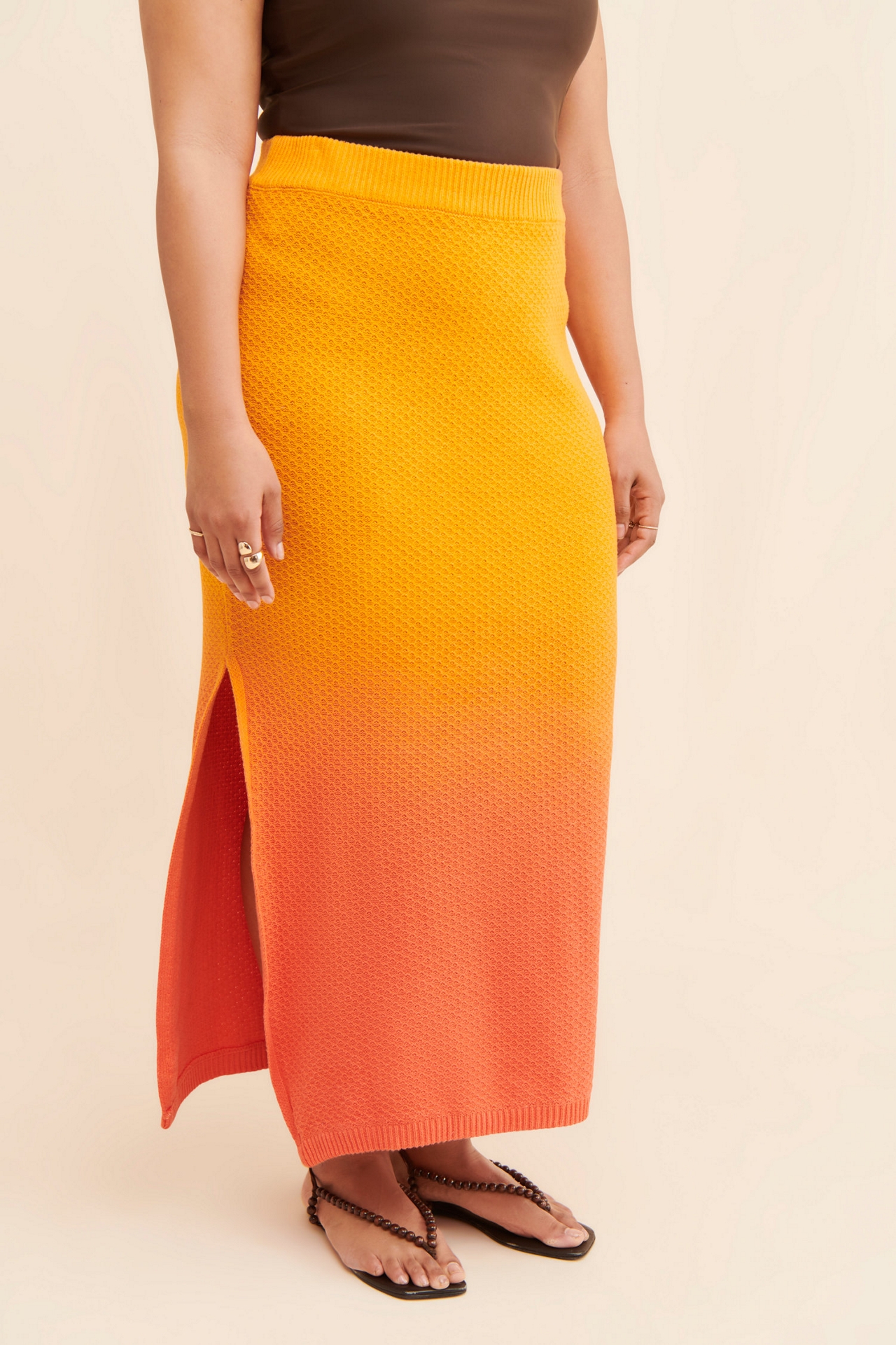 Eloquii Ombre Knitted Maxi Skirt