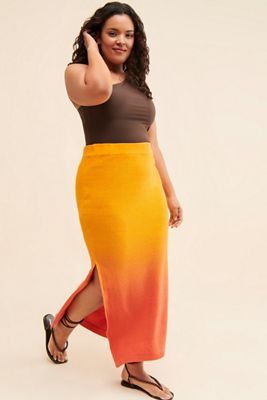 Eloquii Ombre Knitted Maxi Skirt