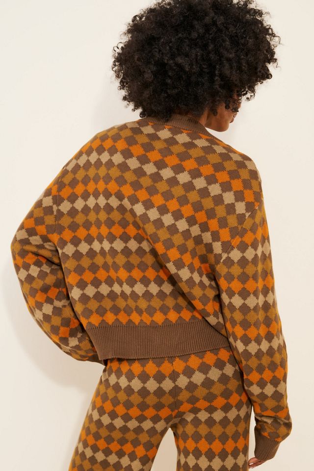 Known Supply Bruno Argyle Cardigan Sweater #1