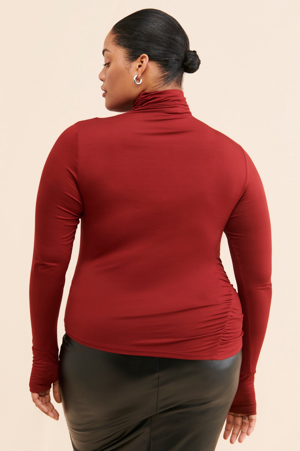 Eloquii Tissue Ruched Detail Top