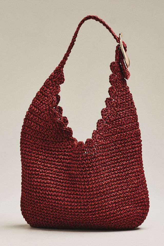 Love Knot Raffia Buckle Slouchy Bag #2