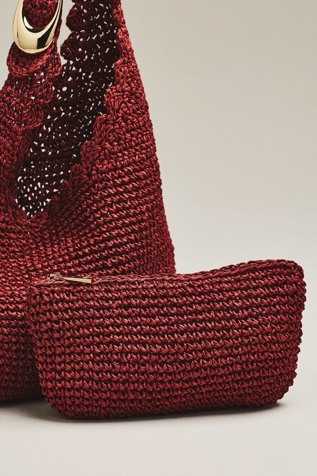 Love Knot Raffia Buckle Slouchy Bag #3
