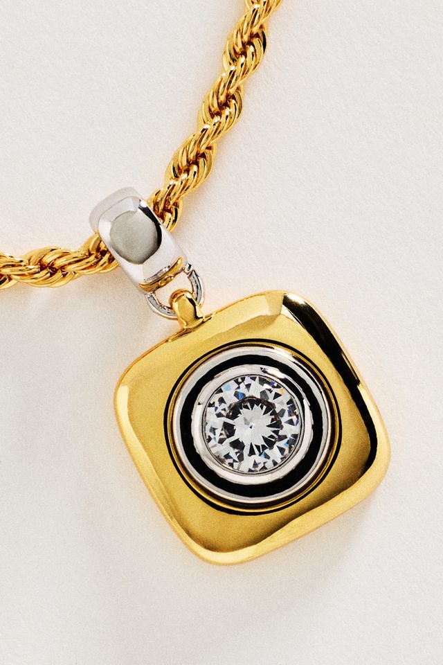 Luv Aj Luna Bezel Pendant Necklace #1