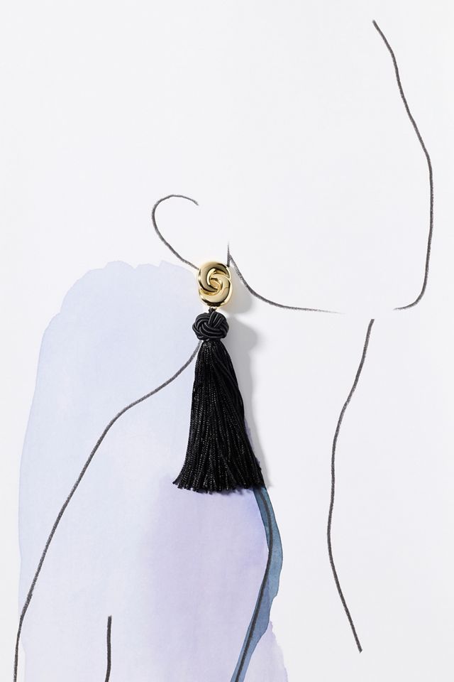 Luv AJ Solstice Knot Tassel Earrings #2