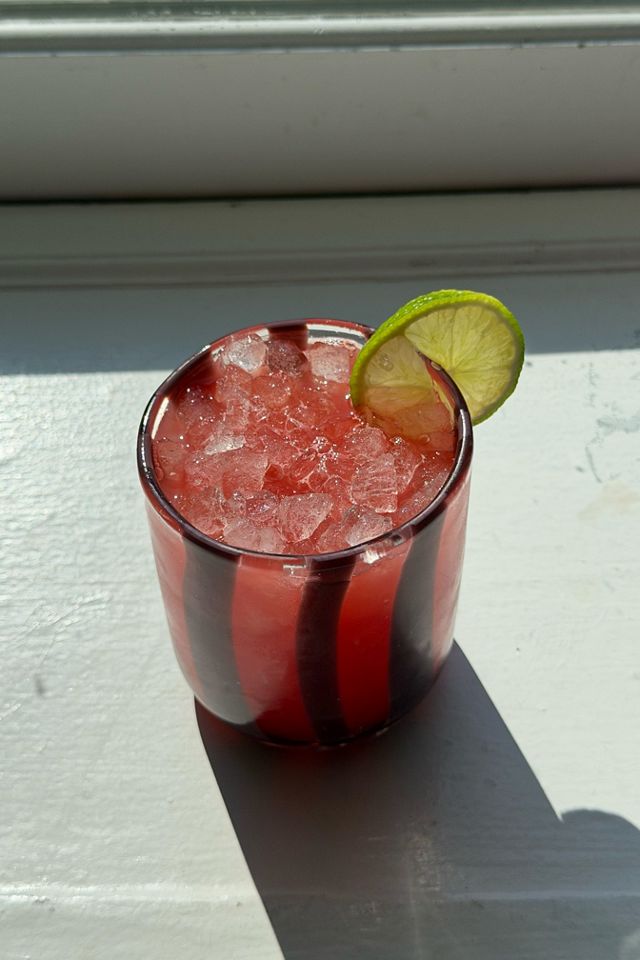 Ribbon Stripe Icon Juice Glass #7