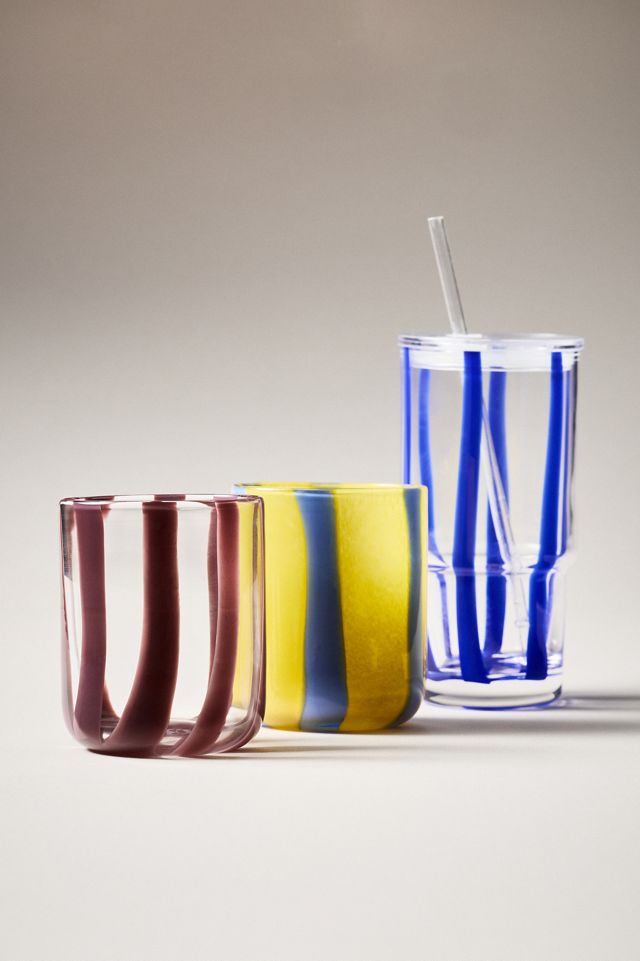 Ribbon Stripe Icon Juice Glass #8