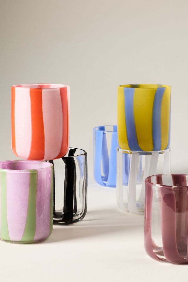Ribbon Stripe Icon Juice Glass #4