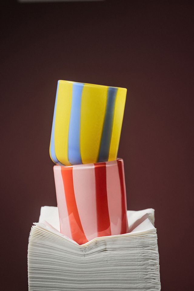 Ribbon Stripe Icon Juice Glass #2
