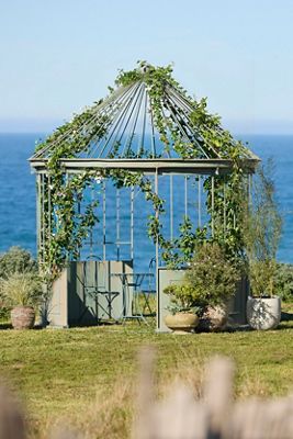 Verdigris Arched Steel Gazebo