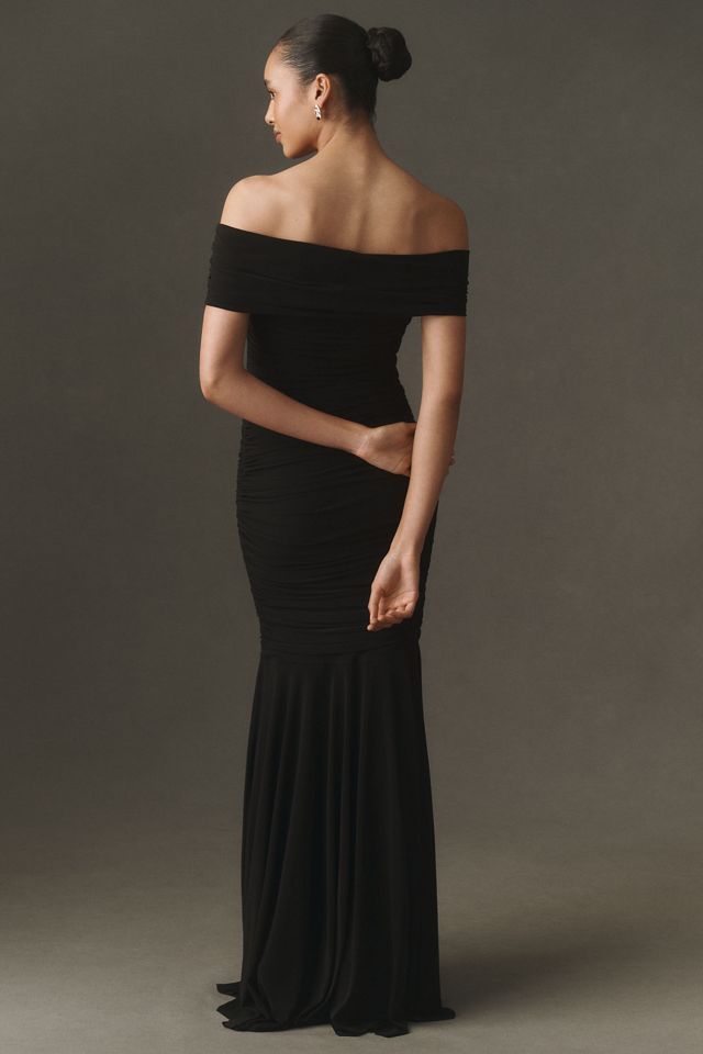 Norma Kamali Shirred Fishtail Gown #3