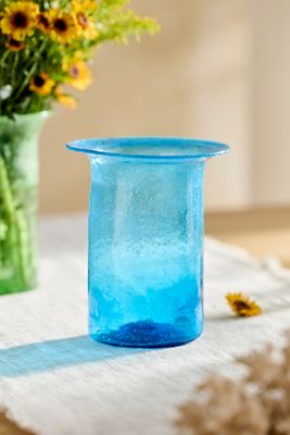 Flared Rim Recycled Glass Vase