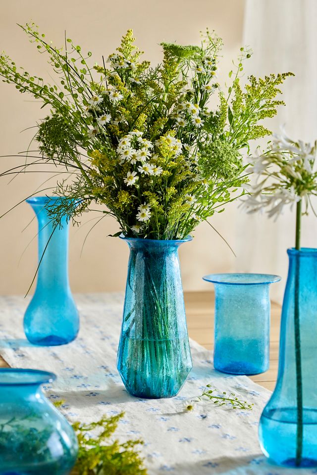 Flute Neck Recycled Glass Vase #2