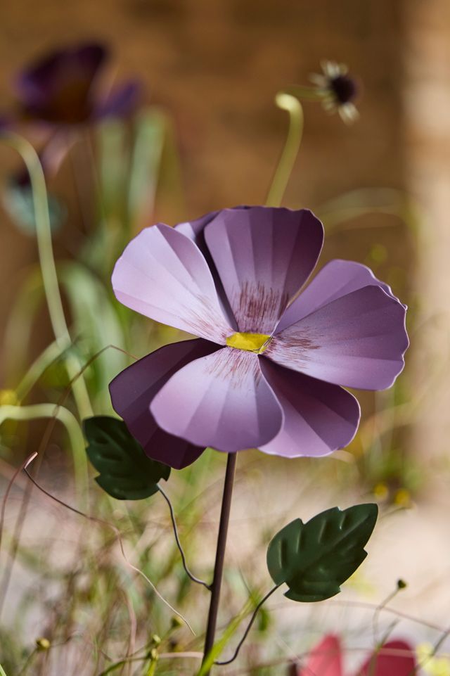 Purple Pansy Iron Stake #1