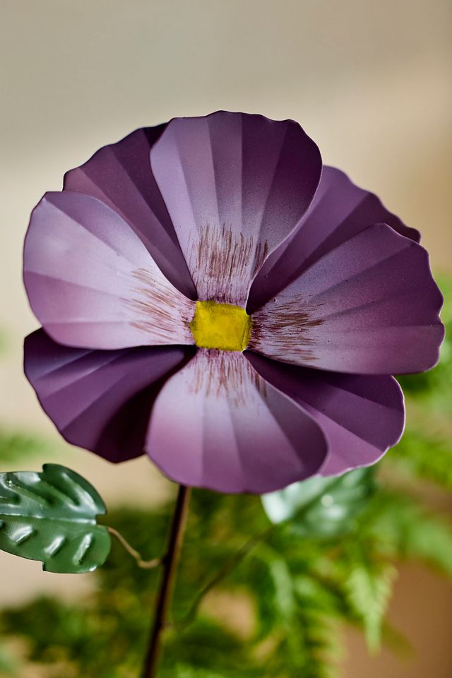 Purple Pansy Iron Stake #3