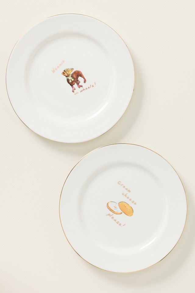 Ashe 24k Gold Accent Stoneware Dessert Plate #4