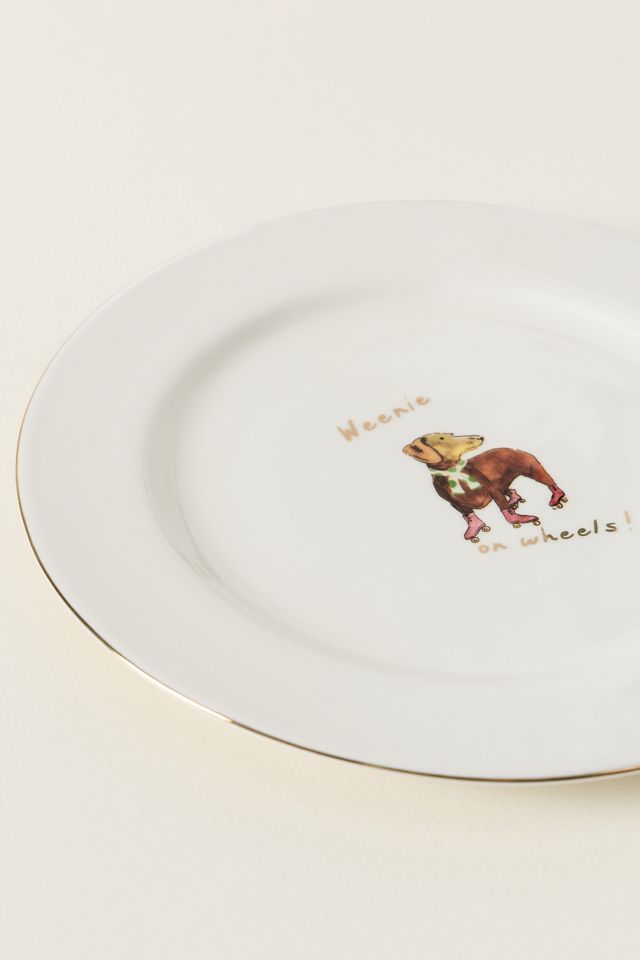 Ashe 24k Gold Accent Stoneware Dessert Plate #3