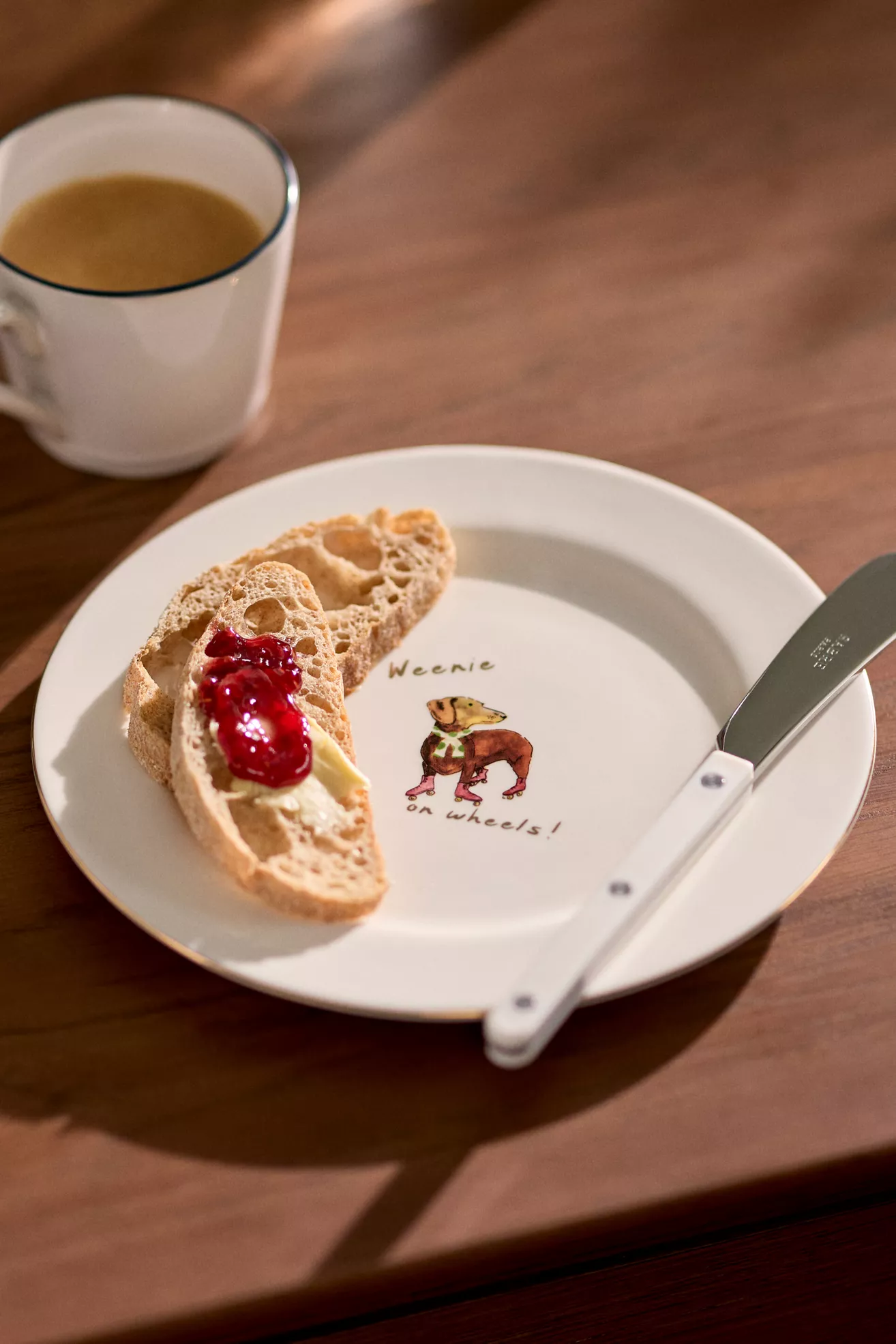 Ashe 24k Gold Accent Stoneware Dessert Plate