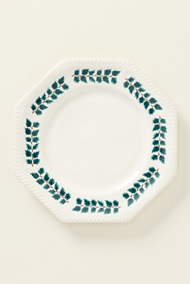Anthropologie Alana Stoneware Dinner Plate, Set Of 4 In Neutral