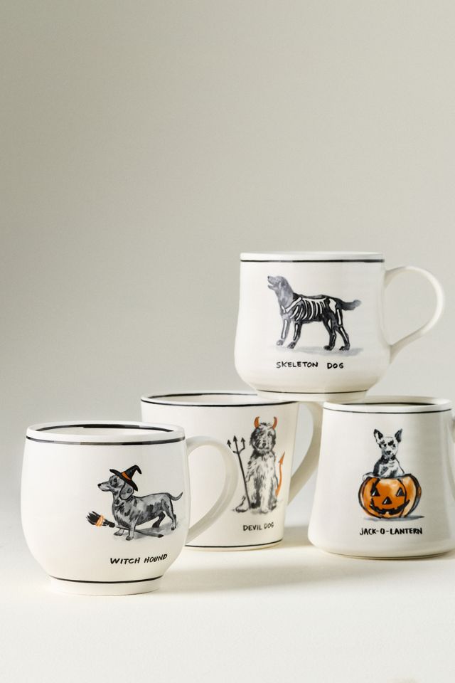 Molly Hatch Stoneware Halloween Dog Mug #3