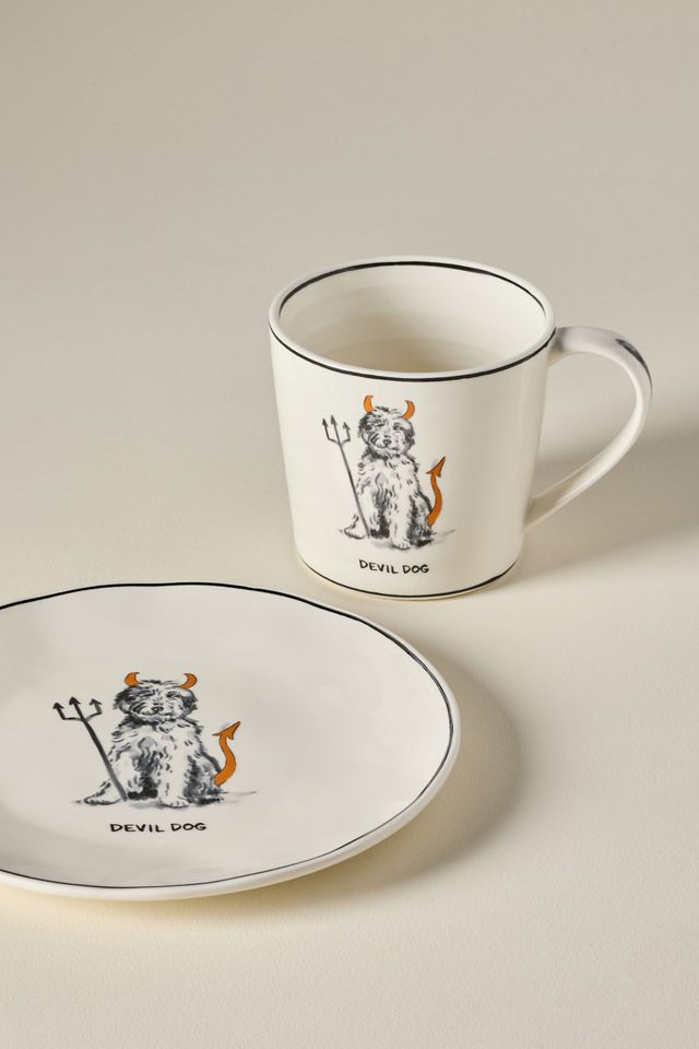 Molly Hatch Stoneware Halloween Dog Mug #4