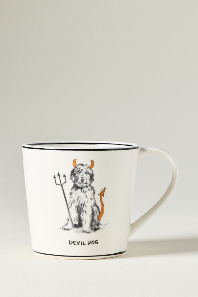 Molly Hatch Stoneware Halloween Dog Mug #1