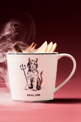 Molly Hatch Stoneware Halloween Dog Mug