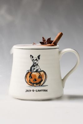 Molly Hatch Stoneware Halloween Dog Mug